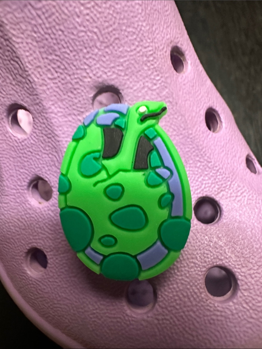 Green Dinosaur Egg Reptile Shoe Charm - JIBBITZ